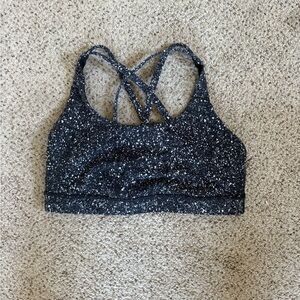 Lululemon Athletica Black and White Speckled Sports Bra